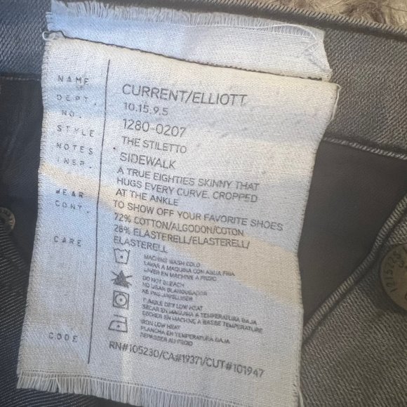 CURRENT/ELLIOTT  The Stiletto jean - Never worn! size 29 - Picture 6 of 7